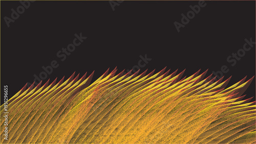 Vector yellow feather texture background