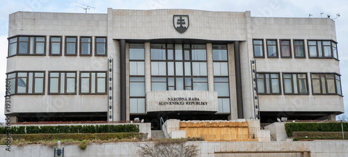 Photography The National Council of the Slovak Republic ( Narodna rada Slovenskej republiky ) building in Bratislava