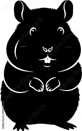Hamster silhouette vector illustration