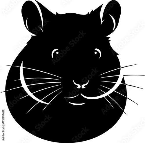 Hamster silhouette vector illustration