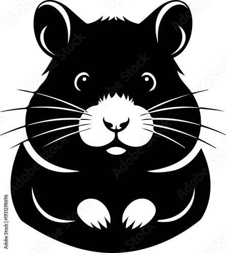Hamster silhouette vector illustration