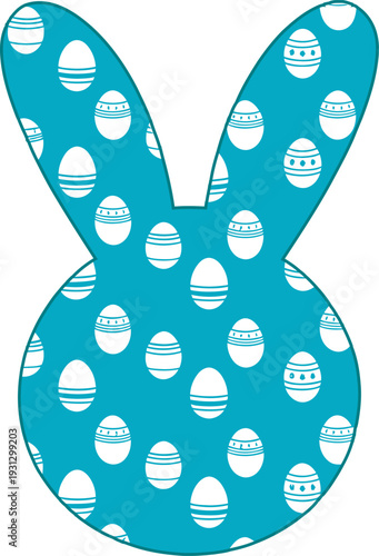 Easter Bunny Egg Pattern T-Shirt Design 