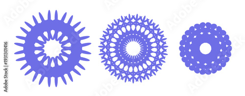 ブルーの円形の装飾デザイン