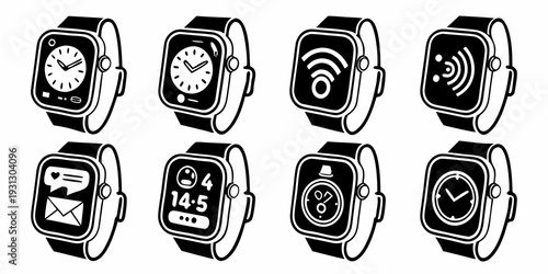 A diverse collection of eight unique and stylish wrist watches