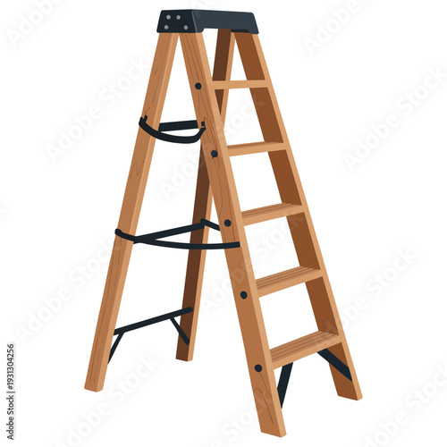 wooden easel isolated on white