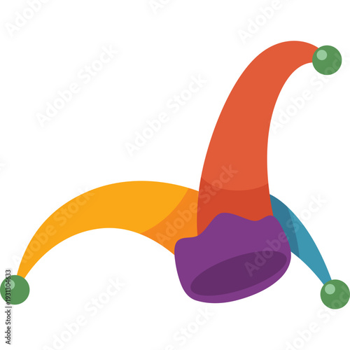 Clown Hat Vector Illustration