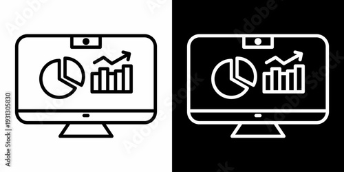 Strategy White Icon Set Design