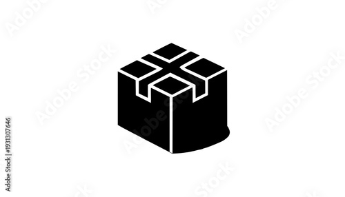 gift box on black background