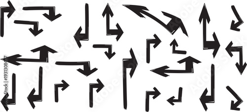 Hand drawn arrows collection a variety of unique hand sketched directional arrows for creative projects and design
