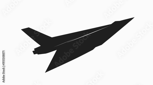 Sleek silhouette of a jet soaring through clouds