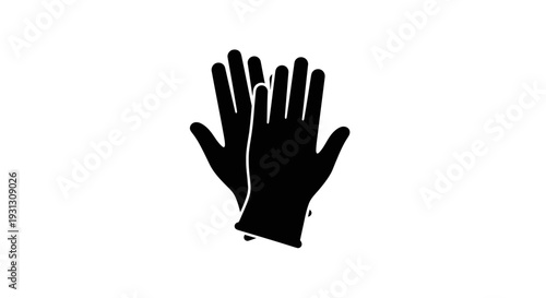 Clean vector illustration of protective gloves, ideal for symbolizing hygiene, safety, medical care, and essential hand protection. A modern graphic design for various health and work applications