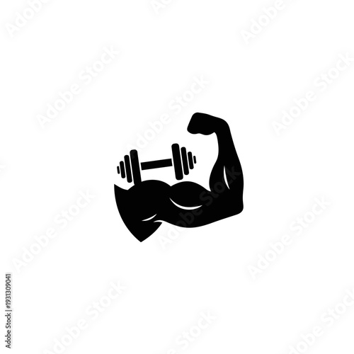 Strong arm lifting a barbell in a minimalist style