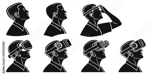 Illustration of various headgear worn by people from different eras and cultures