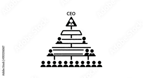 Business hierarchy organizational chart structure.