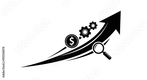 Business growth and financial analysis concept.