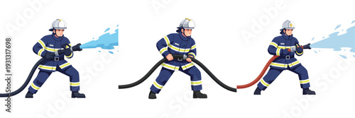 Firefighters battling blaze with equipment