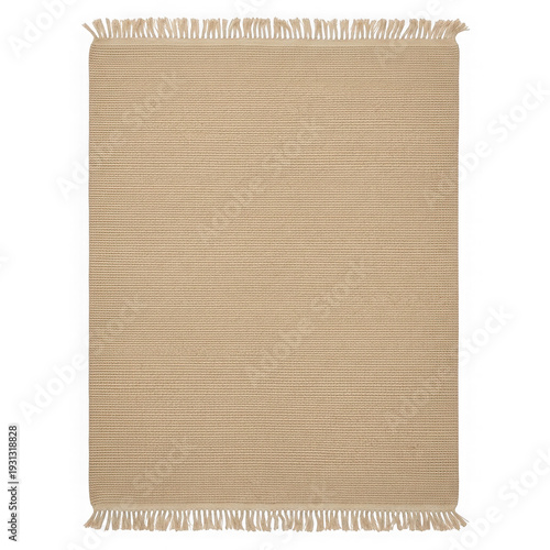 A beautifully crafted beige and brown striped area rug with a vintage design