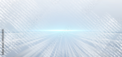 Abstract geometric white digonal lines background with blue lighting effect. Modern speed concept.