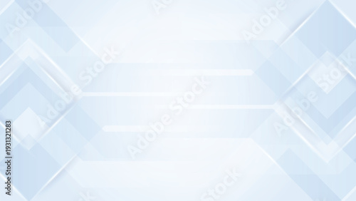 Minimal blue abstract background featuring layered triangle shapes and soft gradient lighting.