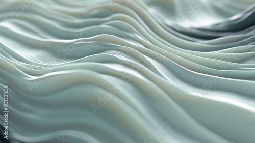 Abstract vector eps illustration of smooth wavy lines in gray and white hues