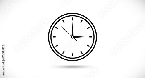 Simple analog clock face showing the time.