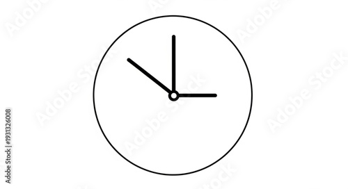 Simple analog clock face showing the time.