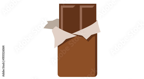 Chocolate Bar with White Wrapper.