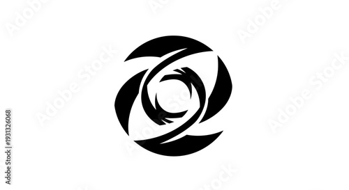 Camera lens icon design element.