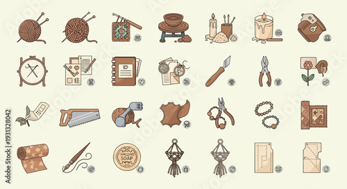 Various kitchen tools and objects.