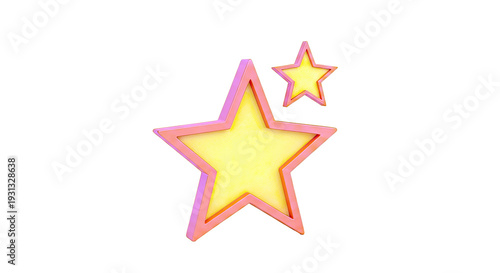 Two Yellow and Orange Stars