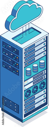 Cloud Server Computer Data Storage System