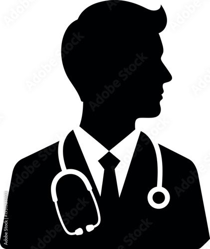 Medical professional silhouette