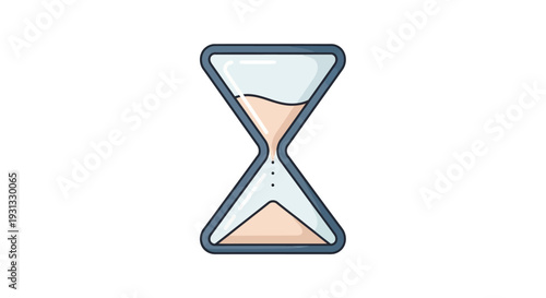 Hourglass with sand timer symbol.