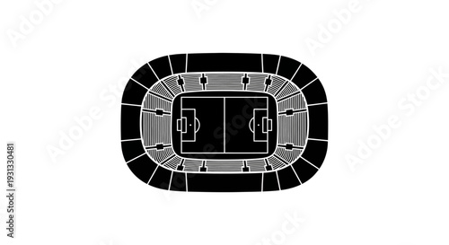American football stadium seating layout plan.