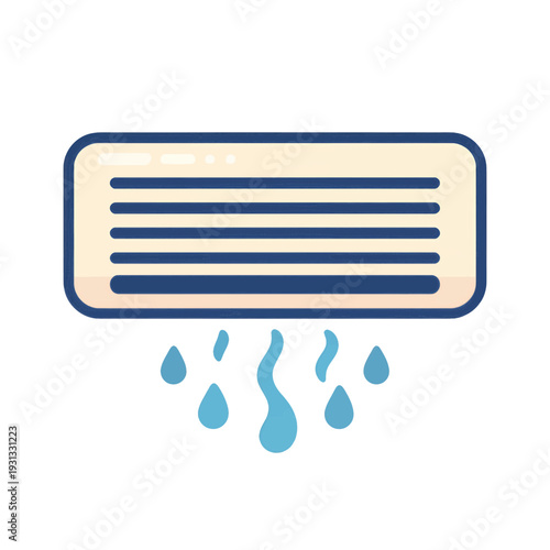 Air Conditioner Unit Cooling Icon for App UI