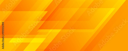Abstract yellow geometric background with overlapping translucent squares and smooth gradient.
