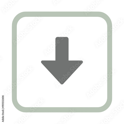 Download Arrow Icon in Rounded Square Button for App UI