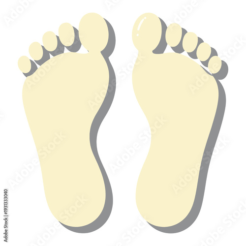Flat Feet Pictogram for Health App Interface