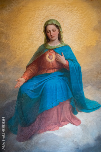 Foto Painting (19th century) of The Immaculate Heart of Mary