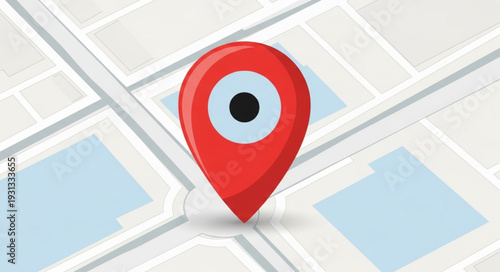 Red location pin on a stylized map background.