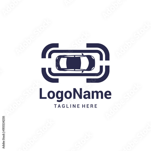 simple and modern car logo design template elements