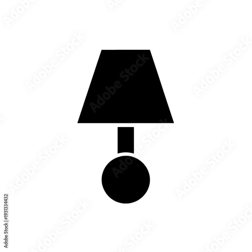 Line Icon Table Lamp for App UI