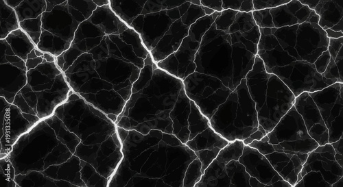 Electricity Lightning Bolts on Dark Background.