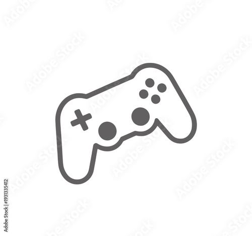 Outline Gamepad With Dots and Cross UI Icon for App UI