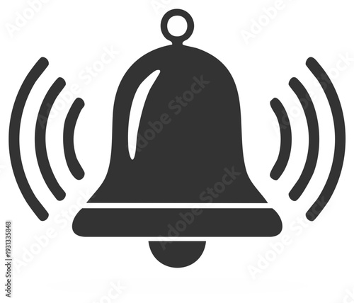 Sound Waves Emanating from a Ringing Bell Icon