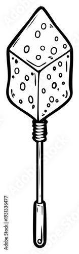 Retro Geometric Bubble Wand Toy for Childlike Fun Minimalist Design