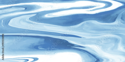 A beautiful abstract blue watercolor texture evokes a serene ocean landscape where light reflects off gentle water waves under a clear sky