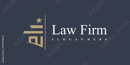 Law firm design element vector idea with creative concept