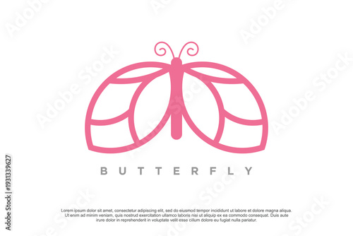 Butterfly design element vector idea with creative modern style high resolution