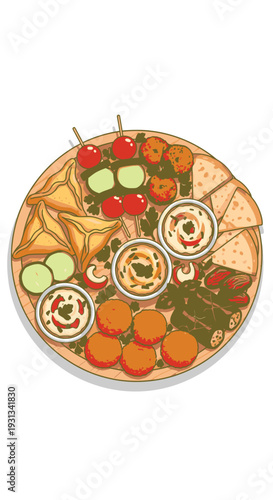 Assorted Food on a Platter Display.
